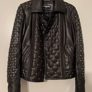 Leather coat Karl Lagerfeld